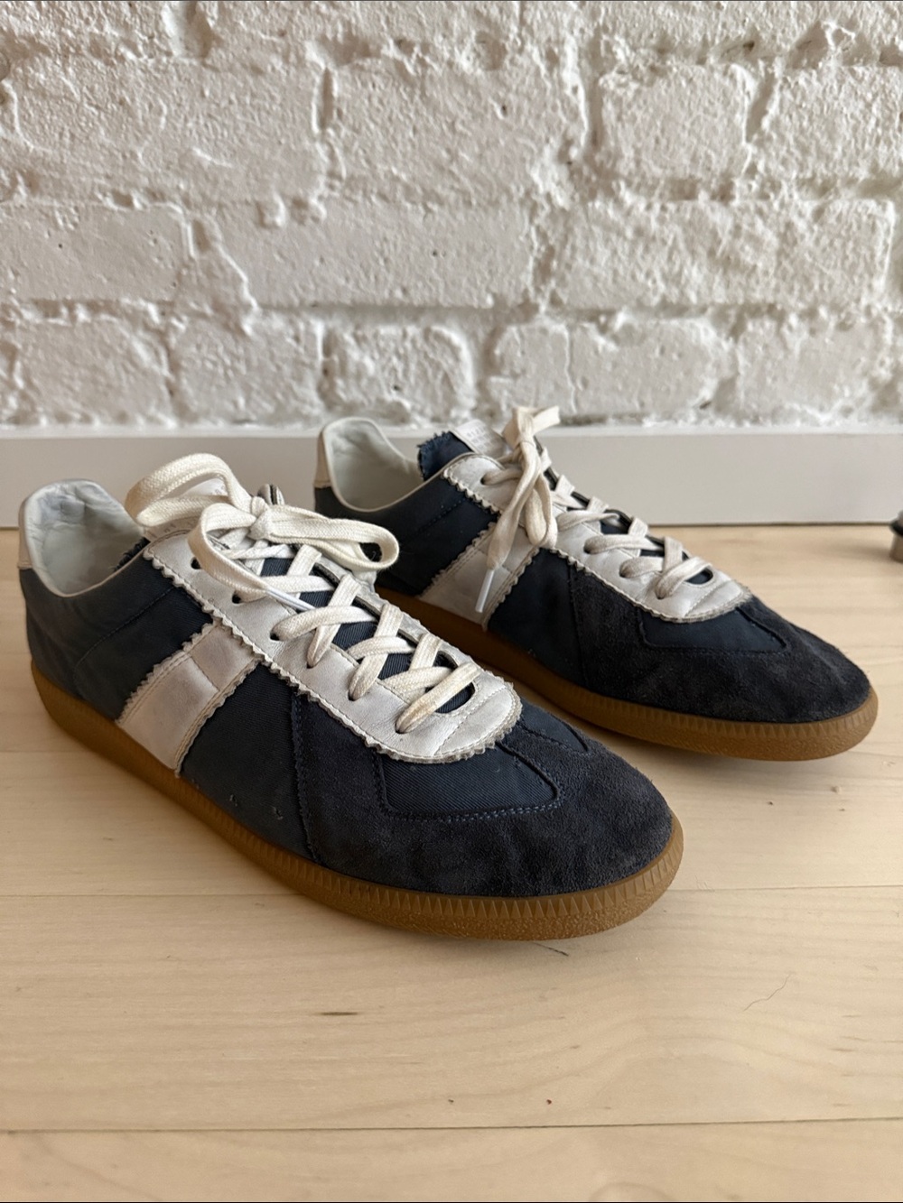 Maison Martin Margiela Navy Suede Sneakers Size 44